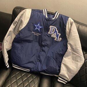 Signature Blue and White Varsity Jacket